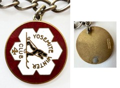 VTG 1940 Yosemite Winter Club Ski Charm Bracelet Sterling Silver Sugar Bowl CSA
