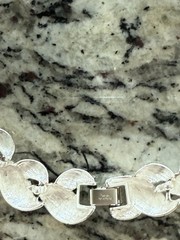 Napier Pat Signed Silver Necklace 16 In Broken As Is As Pictured