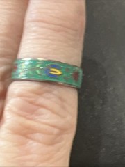 Cloisonne Band Size 7 Green