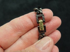 Authentic 1970’s-80’s MONET Gold Plated w/Black Metal Chain Necklace