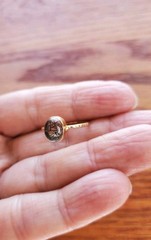 Vintage Rutilated Quartz 14k Artisan Made Ring