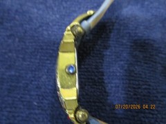 Vintage Heidi Daus Art Deco Style Swarovski Crystal Bronze Tone Quartz Watch