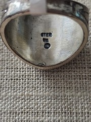 Vintage Sterling Wheeler Navajo Hematite Thunderbird Men’s Signet Ring Sz 12