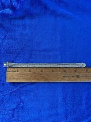 Vintage Sterling Silver Triple Strand Diamond Tennis Bracelet Size 6.75 Nice One