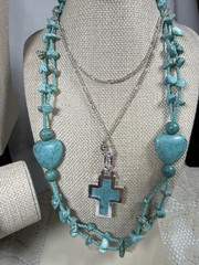 Vintage & Modern Estate 22 Pc Turquoise Inspired Jewelry Lot-All Wearable