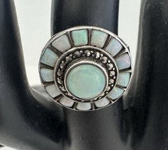 Rare Estate VTG Theodor Fahner Sterling Opal Ring Size 6 3/4