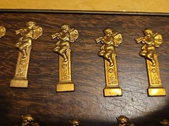 Lot Of 10 Victorian Cherub France Vintage 60s Brass Stampings Findings Jewelry
