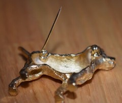 Crown Trifari Canine Collection Beagle Dog Brooch Pin Standing Labrador Figure