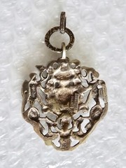 pENDANT PERUZZI MEDICI COAT ARMS MELUSINE MERMAID STERLING SILVER ITALY neocurio