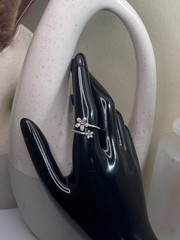 RARE Vintage EE Retired Pandora Dazzling Daisies Open Ring 925 Size 7.5 -Marked