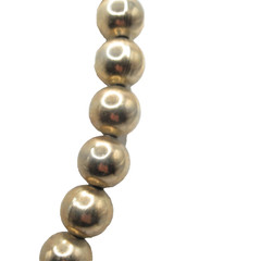 Brass BB Ball Beaded Necklace on Chain Vintage MCM Retro