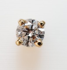 Natural Diamond 1/2ctw Studs Round 14k Yellow Gold Earrings Secure Lock Backs