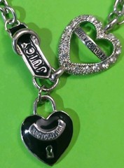 Vintage Juicy Couture Bracelet Black And Silver Charms