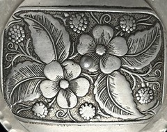 VTG Large Floral Medallion Pendant Chunky Chain Necklace Statement England 110g