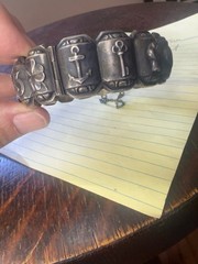 Vintage David Andersen Norway Sterling Silver Saga Hinged Bracelet
