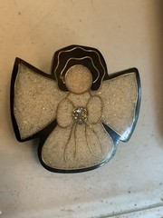 Vtg 1980’s Angel Christmas Pin Retro Collectible Costume Jewerly Brooch 2”x2”