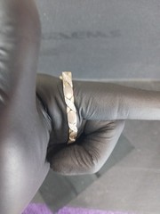 Sterling Silver (Hugs & Kisses) Bracelet Signed (925 FAS) Gold tone and Vermeil