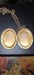 Vintage 12k Gold Filled Oval Photo Locket Multi Strand Chain 1/20 12K GF…