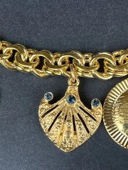 Vintage Camrose Kross JBK Gold Charm Bracelet Box &COA
