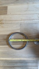 Vintage Etched Sterling Silver Bangle Victorian Style About 7 Inches Signed