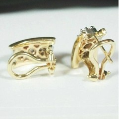 2.01Ct Art Deco Style Lab Created Diamond Engagement 14K Yellow Gold FN Earrings
