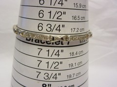 VTG FAS 925 Bracelet Sterling Silver Rhinestone Signed 7 inch