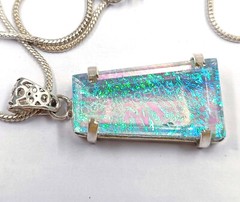 64.75 CT Fancy Natural Ammolite Opal Doublet 925 Silver Pendant EGL Gems 5ARA