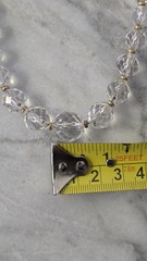 Antique Art Deco 1920s Cut Crystal Faceted Beaded Necklace 19 1/2″