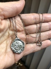 24. CREED Sterling 925 Cable chain St. Anthony Pendant Necklace 18″, 7.5g