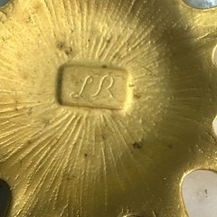 L R ~ Lady Remington signed Vintage Sunshine brooch