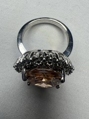 Morganite 925 With White Topaz Accents