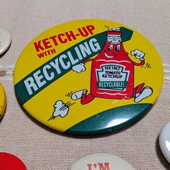 Vintage Advertising Novelty Button Lot Heinz Ketchup Recycling Fooser Pinbacks