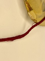 Vintage Indian Hand Woven Garnet Bead Rope Necklace Adjustable Length Knot 38gr