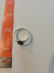 Vintage Sterling Silver Ring sz 10 Wheeler Mfg Southwestern Style Orange Sparkle