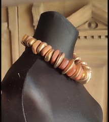 Vintage Edouard Rambaud Gold Coloured And Resin Choker Necklace