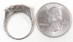 Antique Art Deco Diamond Engagement Ring Platinum Size 7 UK-N1/2 EGL USA 1.05CT