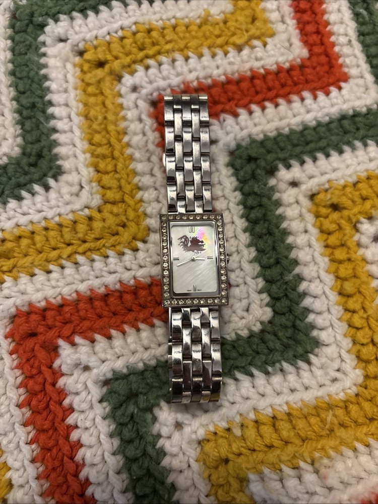 Logo Art Women’s Watch Silver Tone South Carolina Gamecock