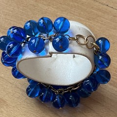 Sky Blue Lucite Balls Bracelet