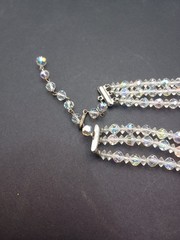 Vintage 3 Strand Australian Crystal Necklace 8″ Pre-owned