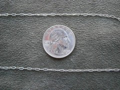 Dainty Crimped Oval Link Chain Vintage Sterling Silver Necklace 18″ 1.7g