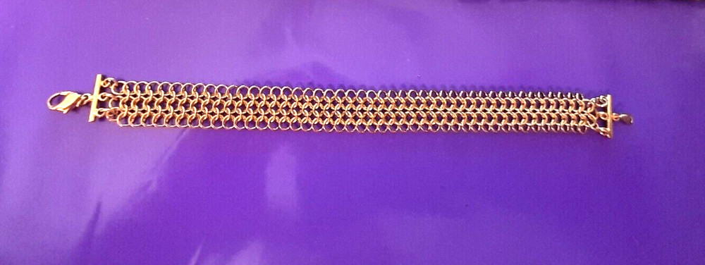 FGSPL Fine Gold Over Silver 7.25″ Mesh Multi-Strands Chain Showstopper Bracelet