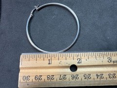 4.23g Vintage Sterling Silver 925 Large Smooth Hoop Earrings Classic M