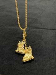Vintage RARE Signed JOAN RIVERS Yorkie Dog Necklace, Bracelet, and Brooch Set
