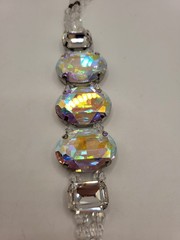 Y2K Signed TARINA TARANTINO Aurora Borealis (AB) Crystal Choker Necklace Vintage