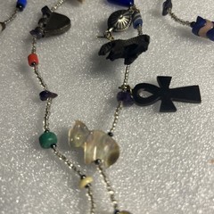 Vintage Trade Bead Fetish Hand Strung Necklace