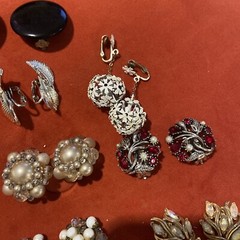 Lot Of Vintage Clip On Earrings Lot 14 Pair Lot Clip Screw Back Earrings Lot
