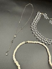 Lot of Five Vintage Necklaces Boho Beaded Wood Serpentine Prehnite Seed Beads