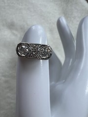 Antique Edwardian Platinum “Toi et moi” Diamond Ring Size 5