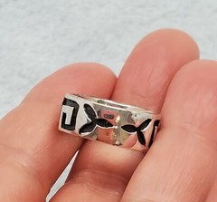 Vintage Sterling Silver 925 Band w/ Geometric Pattern in Size 6.25 – New!