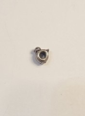 Vintage Sterling Silver Little Happy Bird Screw On Slide Charm